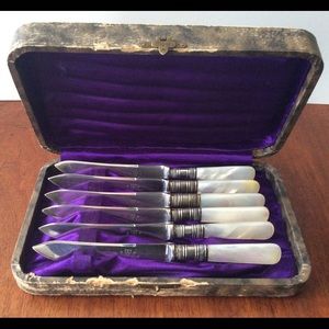 Antique Sheffield fruit/dessert knives